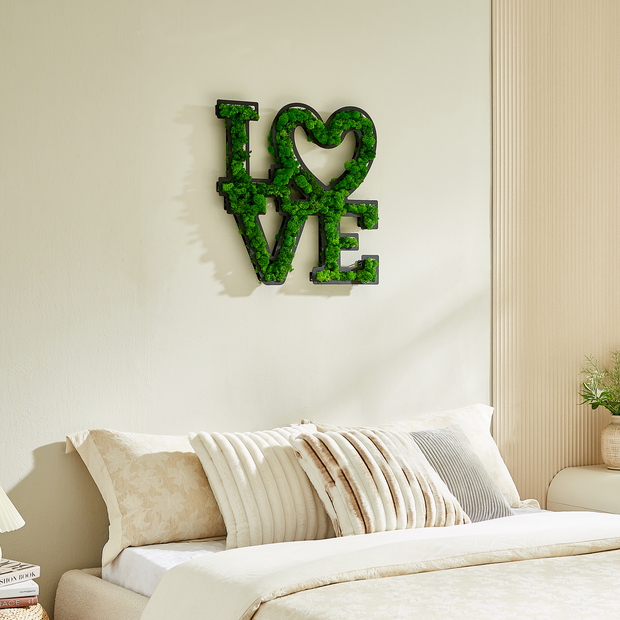 LOVE Letter Art Moss Wall Decor