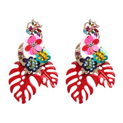 Neon Leaf Earrings