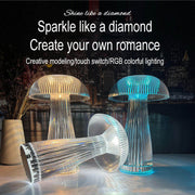 Nordic Creative Table Led Colorful Touch Decorative Atmosphere Diamond Crystal Lamp Jellyfish Night Light