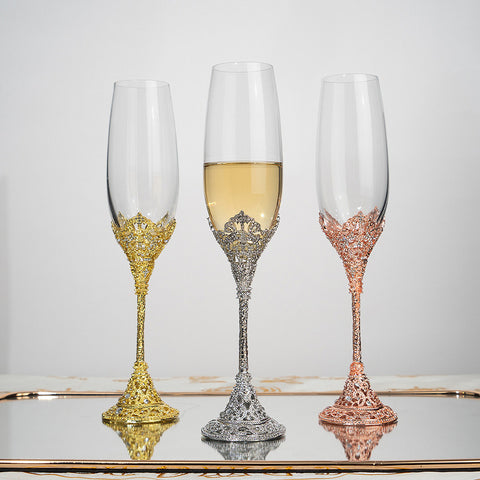 Vintage Champagne Crystal Glasses