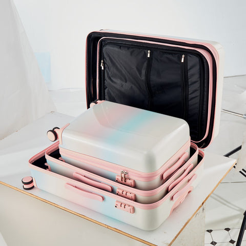 Cotton Candy Hardshell 3 Piece Suitcases