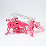 Pink Iron Flamingos String Light