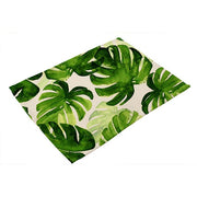 Cotton Linen Green Table Mats