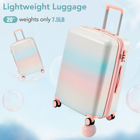 Cotton Candy Hardshell 3 Piece Suitcases