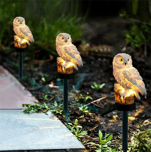 Solar Resin Owl LED Desert Garden Light