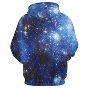 Kangaroo Pocket Stars Galaxy 3D Hoodie