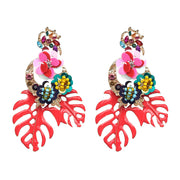 Neon Leaf Earrings