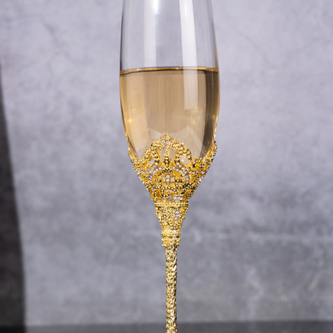 Vintage Champagne Crystal Glasses