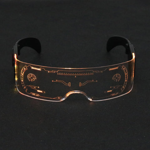 LED luminescent glasses for men and women  futuristic technology