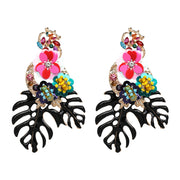 Neon Leaf Earrings