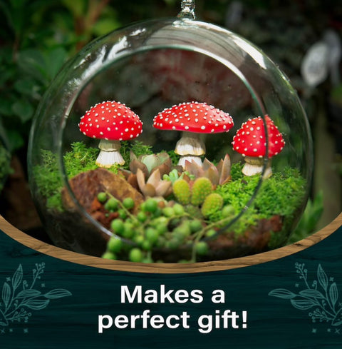 Garden Plant Luminous Mushroom Resin Ornament