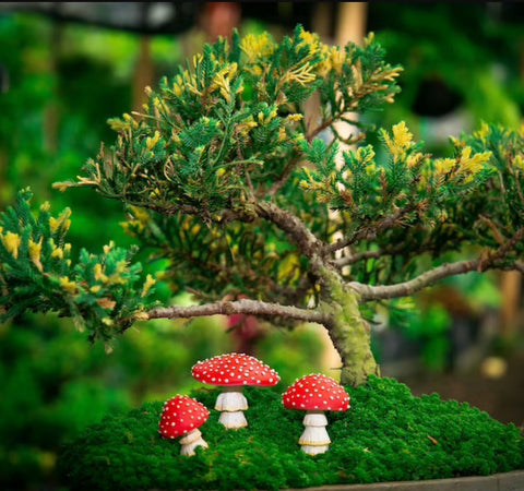 Garden Plant Luminous Mushroom Resin Ornament