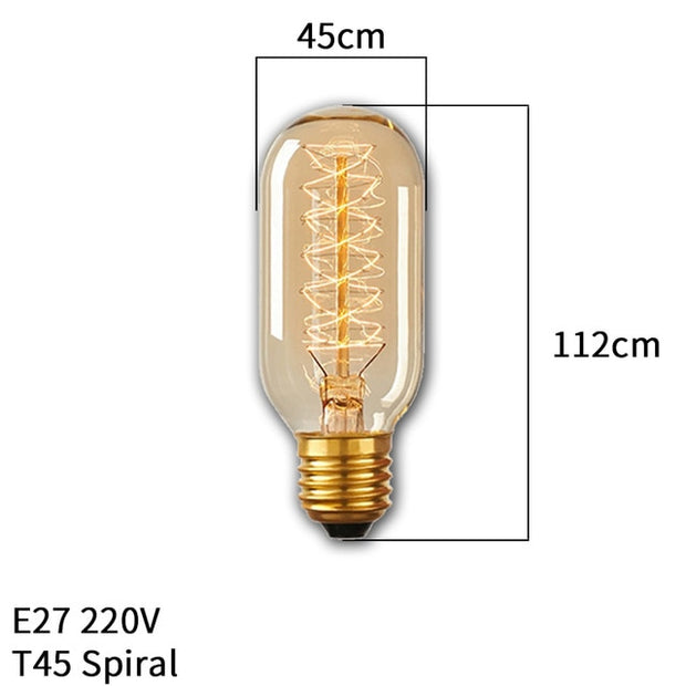 Retro Vintage Edison Bulb E27 40w 220v Ampoule Vintage Bulb Edison Lamp Filament Incandescent Light Bulb Led Retro Lamp Decor