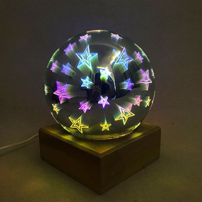 USB power supply 3D colorful crystal night light