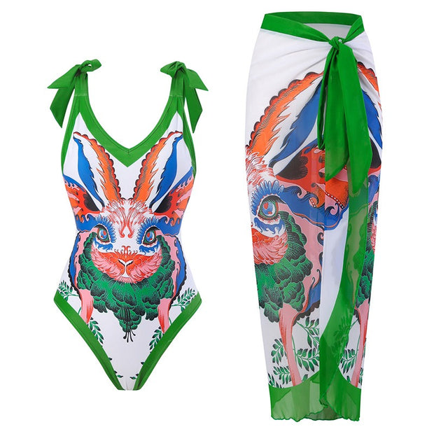 New you One Piece Bikini & Skirt