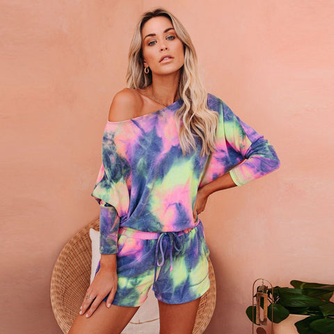 Tie Dye Colorful Print 2 Piece Set