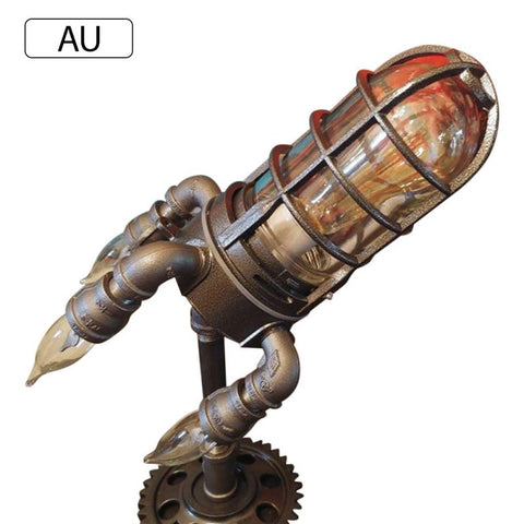 Steampunk Rocket Lamp