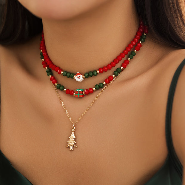 Christmas Beaded Choker