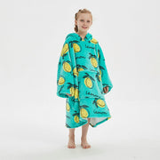 Kids Unisex Winter Warm Double Layers Hoodies Blanket