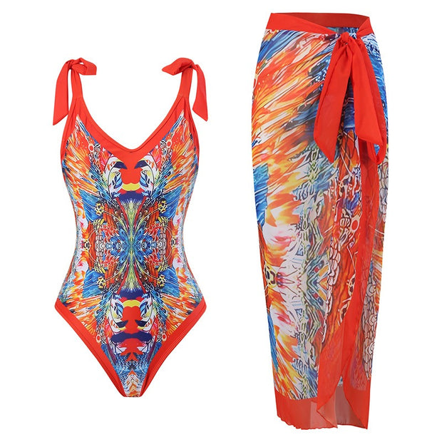 New you One Piece Bikini & Skirt