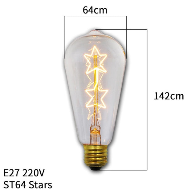 Retro Vintage Edison Bulb E27 40w 220v Ampoule Vintage Bulb Edison Lamp Filament Incandescent Light Bulb Led Retro Lamp Decor