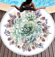 Succulents Beach Towel