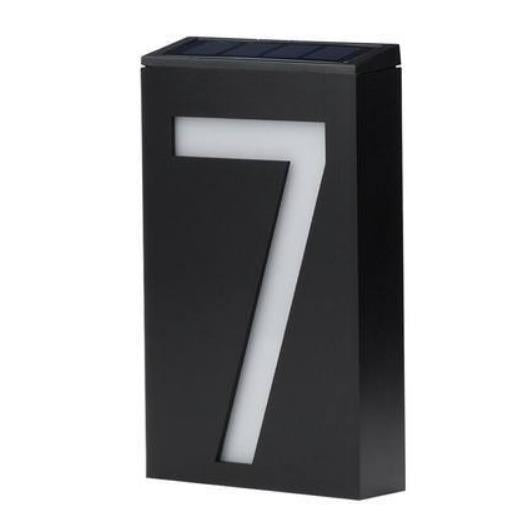 Solar Powered House Number Sign