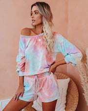 Tie Dye Colorful Print 2 Piece Set