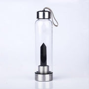 Natural Crystal Quartz Crystal Gemstone Water Bottle