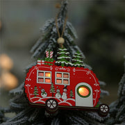 LED Wood Christmas Tree Ornaments