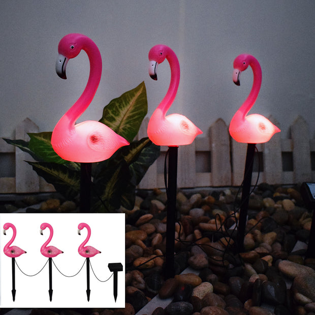 LED Solar Flamingo Desert Garden Light