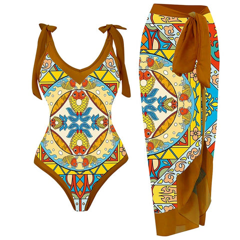 New you One Piece Bikini & Skirt