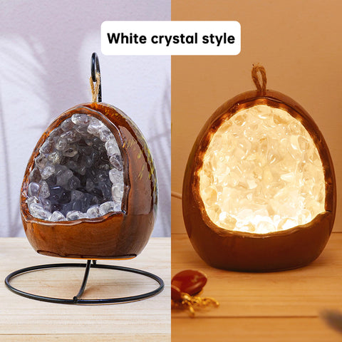 Natural Amethyst Cave Light