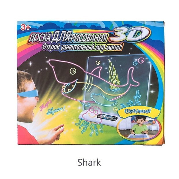 Magic Light Up LED 3D Drawing Tablet