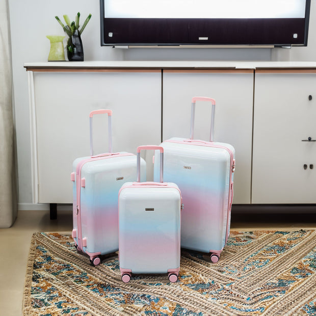 Cotton Candy Hardshell 3 Piece Suitcases