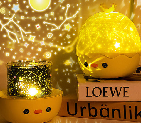 Cute Crown Duck Projector Light Atmosphere Light Night Light Star Light Sleep Light