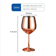 Stainless Steel Red Wine Glass Tall Glass Champagne Glass 500ML