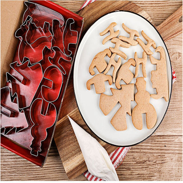 3D Christmas Cookie Cutters 8pcs