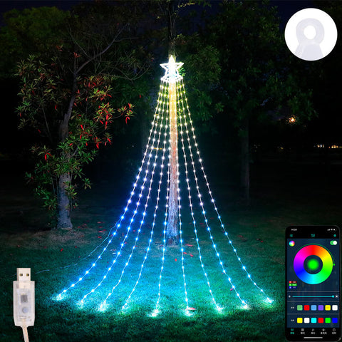 LED Garden Waterfall Tree Lights