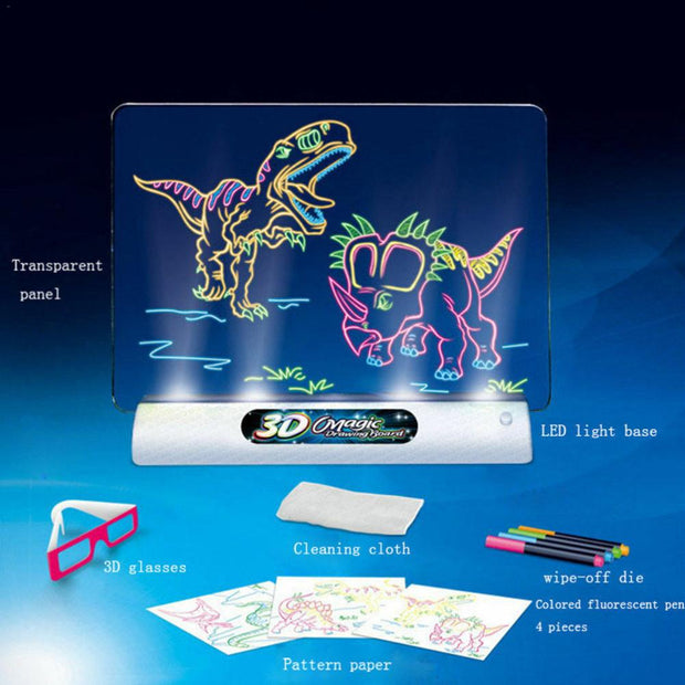 Magic Light Up LED 3D Drawing Tablet