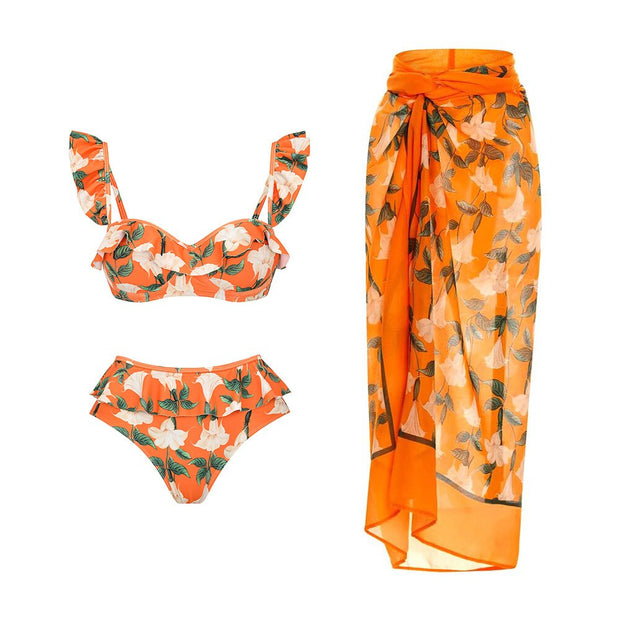 The Orange Bikini 3 piece