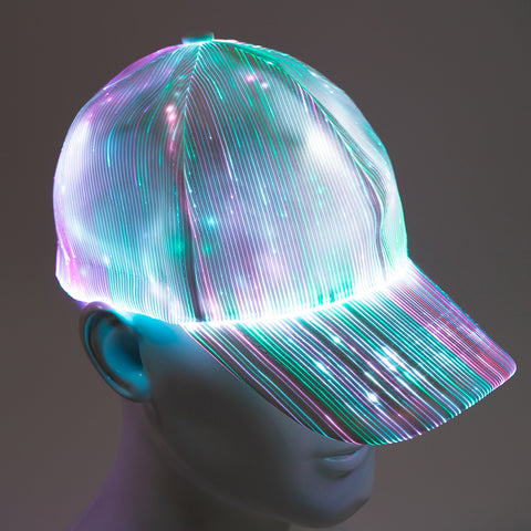 LED Optical Fiber Luminous Baseball Cap