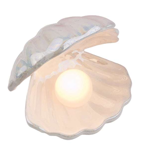 Mermaid Ceramic Shell Pearl Night Light