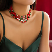 Christmas Beaded Choker