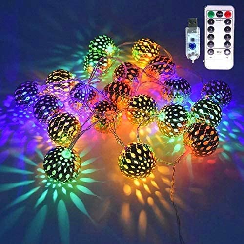 3m Rattan Ball Lights