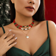 Christmas Beaded Choker