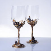 Crystal Enamel Wine Glasses