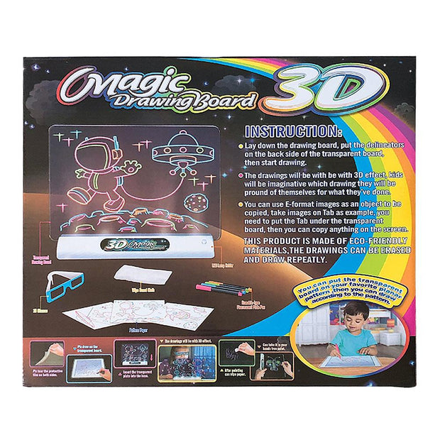 Magic Light Up LED 3D Drawing Tablet