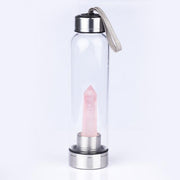 Natural Crystal Quartz Crystal Gemstone Water Bottle