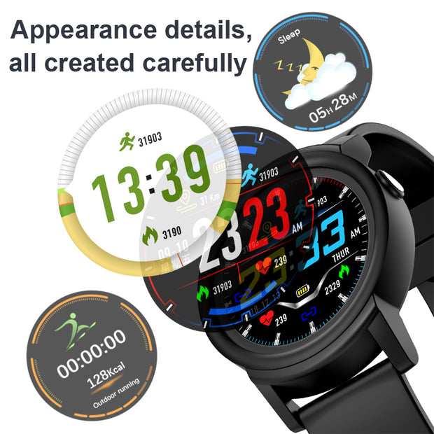 DK02 Round Smartwatch IP67 Waterproof Wearable Smart Watch For Android IOS